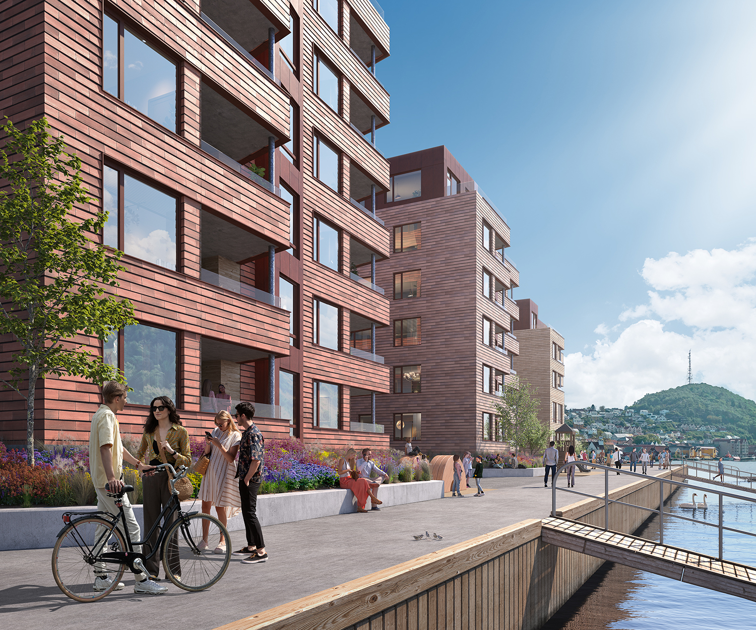 - Feyer Brygge sin elegante havnepromenade gir Egersund en ny dimensjon.
